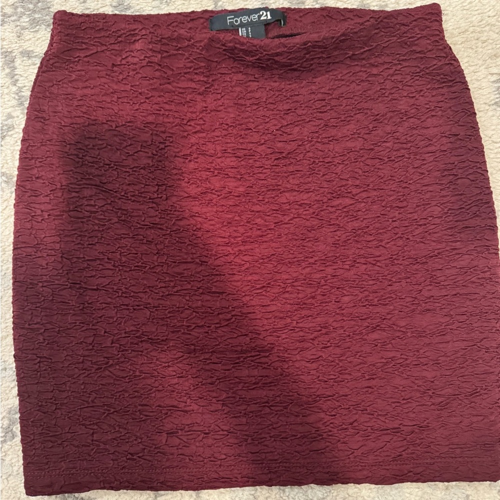 Forever 21 Maroon Tight Skirt
